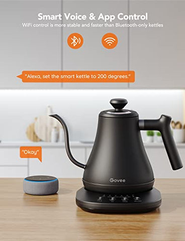 Govee Smart Electric Kettle, Gooseneck Pour Over Kettle and Tea Kettle