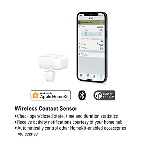 Eve Smart Home Wireless Contact Sensor for Windows & Doors